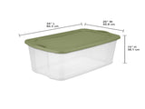(2 pack) EZ Carry 120 Quart Extra-Large Storage Bin, Clear Plastic Storage Container with Full-Grip 18463901