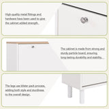 Narrow Design Shoe Cabinet with 3 Flip Drawers, Wood Grain Pattern Top Entryway Organizer with 3 77833346