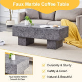 Modern Simple Gray Texture MDF Coffee Table - 43.3"x21.6"x17.2" Practical Model.Making it an ideal W1151P224252