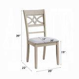 Antique Gray Finish Beautiful Dining Chairs Set of 2, Formal Contemporary Padded Seat Cushion B2741P328586