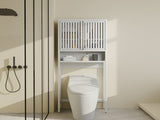 Toilet storage shelf, Private bathroom, Laundry room, Space-saving, white W2207P308769