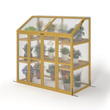 ZNTS Greenhouse, Wooden Greenhouse Polycarbonate Garden Shed for Plants,Wooden Garden W1850P235934