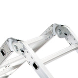 Practical 12-Step Joints Aluminum Folding Ladder Silver 63828258