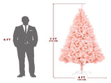 7ft 1400 Branch PVC Branch Iron Bracket Christmas Tree Pink 19380232