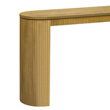 U_STYLE Curved Design Console Table with Unique Vertical Stripe Design ,Suitable for Living N711P205935N