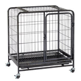26 Inch Durable Cat Cage, Thickened Metal Wire Cat Enclosure Indoor with Double Doors, Lockable 17257751