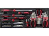 20'' Portable 3-Drawer Steel Toolbox, 4 Layers of Tools with Metal Latches, with Top Storage Tray W1102111196
