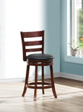 360-Degree Swivel Counter Height Chair Dark Cherry Finish Comfortable Footrest Solid Wood Dining B011P220994