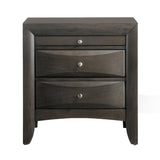 Grey Oak Nightstand with 2 Drawers B062P181317
