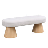 Dining Bench for Dining Room, Upholstered Bedroom End of Bed Entryway Bench Fabric Ottoman for N779P253575W