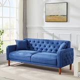 ZNTS 77.95 "Sponge Cushioned Sofa - Blue 14613599