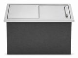 Drop-In Ice Chest, Stainless Steel Ice Storage Box with Sliding Lid and Drain Hose, Ice Bin for 96897898