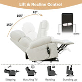 Oversized Power Lift Recliner Chair for Elderly, Electric Fabric Recliner Chair for Seniors, Home W1028P261273