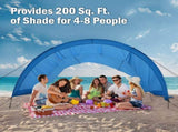 Extra-large camping beach tent suitable for 4-8 people, UV protection, comes with ground spikes and 60056679