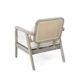 Outdoor Acacia Wood Patio Club Chair, Patio Furniture,Waterproof Thick Cushion Deep Seating for N780P171149G