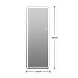64"x21" Length Floor Mirror LED Whole Body Mirror, Wall Mounted Mirror with Lights, Bedroom W2709P289326
