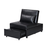 Folding Ottoman Sofa Bed BLACK W2297P216461