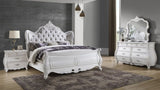 Opulence Modern Style Mirror Made with Wood in Pearl White B009P240962
