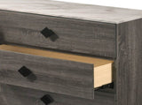Avantika Faux Marble Top & Rustic Gray Oak Finish Dresser B2726P261880