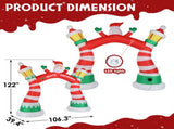 10 ft Lighted Inflatable Santa Claus Archway with Lanterns, Red, Outdoor Christmas Yard Decoration 50132086