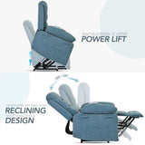 Massage Recliner,Power Lift for Elderly with Adjustable Massage and Heating Function,Recliner N719P187474C