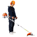 52cc Weed Eater/Wacker Gas Powered, 2 in 1 String Trimme,with 10'' Brush Cutter,Rubber Handle & 94523484