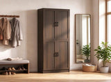 Freestanding 4-Door Kitchen Pantry Cabinet, Large Storage with Adjustable Shelves & Doors 88578054