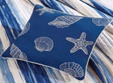 6 Piece Printed Quilt Set with Throw Pillows Blue Full/Queen B03597432