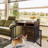 ZNTS 38.6 "Furniture Dog Cage, Metal Heavy Duty Super Sturdy Dog Cage, Dog Crate for Small/Medium Dogs, 08222387