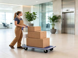 Folding Hand Truck, Heavy-Duty Metal Push Cart with 330LBS Weight Capacity, Non-Slip 66699745
