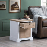 ZNTS AUTUMN Modern Night Stand with Charging Station with USB & Type-C , Drawer Slide Pre-Assembly, End W2713P194112