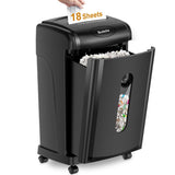 Paper Shredder, 18-Sheet Cross Cut, 8 Gallon Pull Out Bin, P-4 Security Level, Shred Paper and 40699170