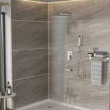 Shower System with Waterfall Tub Spout,12 Inch Wall Mounted Square Shower System with Rough-in W124381873