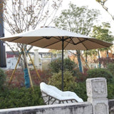 14.8 Ft Double Sided Outdoor Umbrella Rectangular Large with Crank W640140329