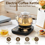 Compact Tea Maker Electric Glass KettleDual Methods of Steaming and Brewing with Temperature and 83847908
