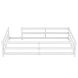 Twin Size Bed, Montessori Bed with Fence, Kids Montessori Bed Twin Size, Wood Montessori W1820P235710