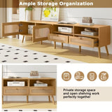 Boho TV Stand for TVs up to 85'' , Modern Farmhouse Media Console, Entertainment Center with Solid N710P222882P