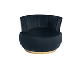 COOLMORE 360 Degree Swivel Cuddle Barrel Accent Sofa Chairs, Round Armchairs with Wide Upholstered, W395P145393