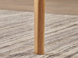 Dining Table, Rubberwood with Walnut Veneer, Mid-Century, Natural Oak Finish 64676.00NOAK