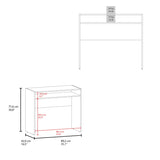 Computer Desk 30.6" H, with 1 Shelf, White B097P250845