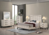 1pc Unique Design Contemporary Dresser Bedroom Wooden Furniture Solid Wood 6- Drawers Storage Beige B011P266112