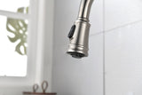 Single Handle High Arc Pull Out Kitchen Faucet,Single Level Stainless Steel Kitchen Sink Faucets W2287P183782