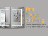 LED Bathroom Wall Cabinet, Double Door Bathroom Mirror Cabinet, white 80523625