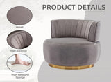 COOLMORE 360 Degree Swivel Cuddle Barrel Accent Sofa Chairs, Round Armchairs with Wide Upholstered, W395102772