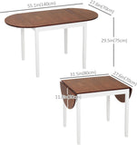 DFW Solid Wood Folding Dining Table, Drop Leaf Kichen Dining Room Desk for Small Spaces, Small W2301P300994