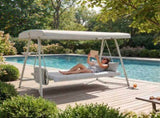 3-in-1 Hanging Patio Swing Bed with Adjustable Canopy 3-Seater Supports 600 lbs 45&deg Tilt Canopy W3979P394109
