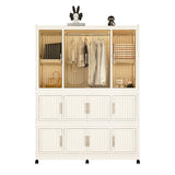 Portable Wardrobe Closet Storage Organizer for Clothes,Clothes Dresser,12 Magnetic Doors-12 Cubes & 58570545