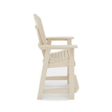 Adirondack Style Counter Chair Stylish HDPE Poly Lumber for Dining, Patio, and Garden Comfort B195P198790