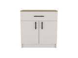 Mayorca Multistorage Pantry Cabinet, One Drawer, Two Interior Shelves Ivory - Natural Oak B070P242484