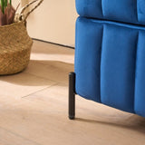 49.21" Wide Upholstered Velvet Storage Soft Bench Footstool Ottoman End of Bed with Metal Legs, Foot W3118P272644